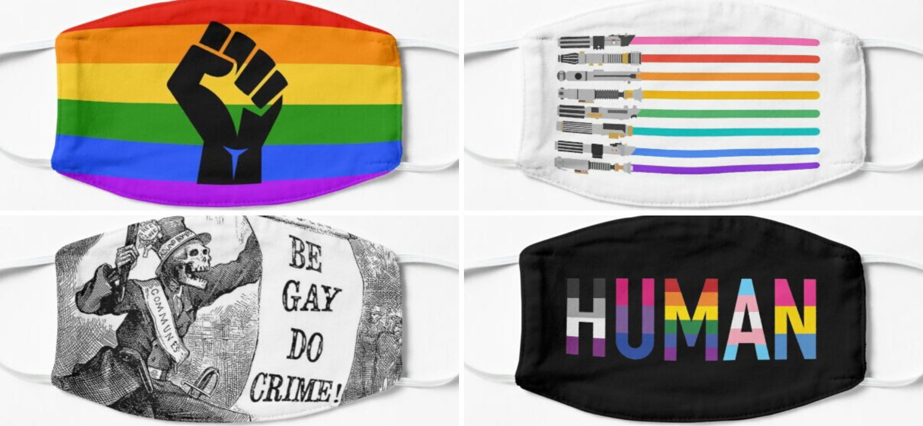 Queerly Not Straight: 15 Face Masks to Buy This Pride