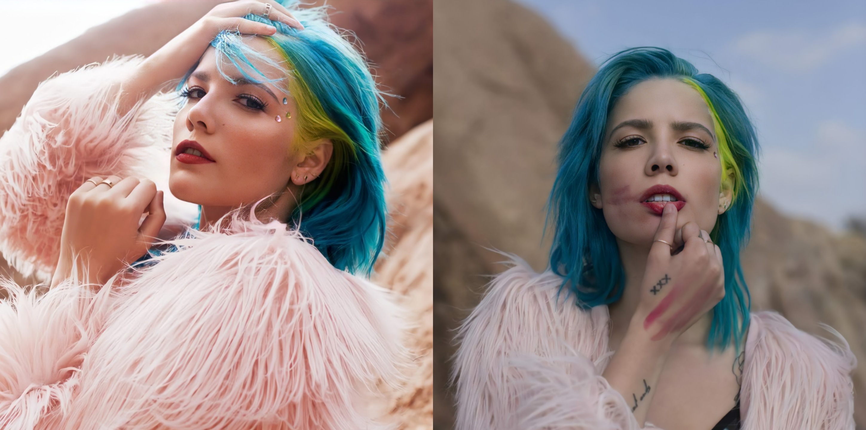 Halsey's Blue Hair Evolution: From "Badlands" to "Manic" - wide 4