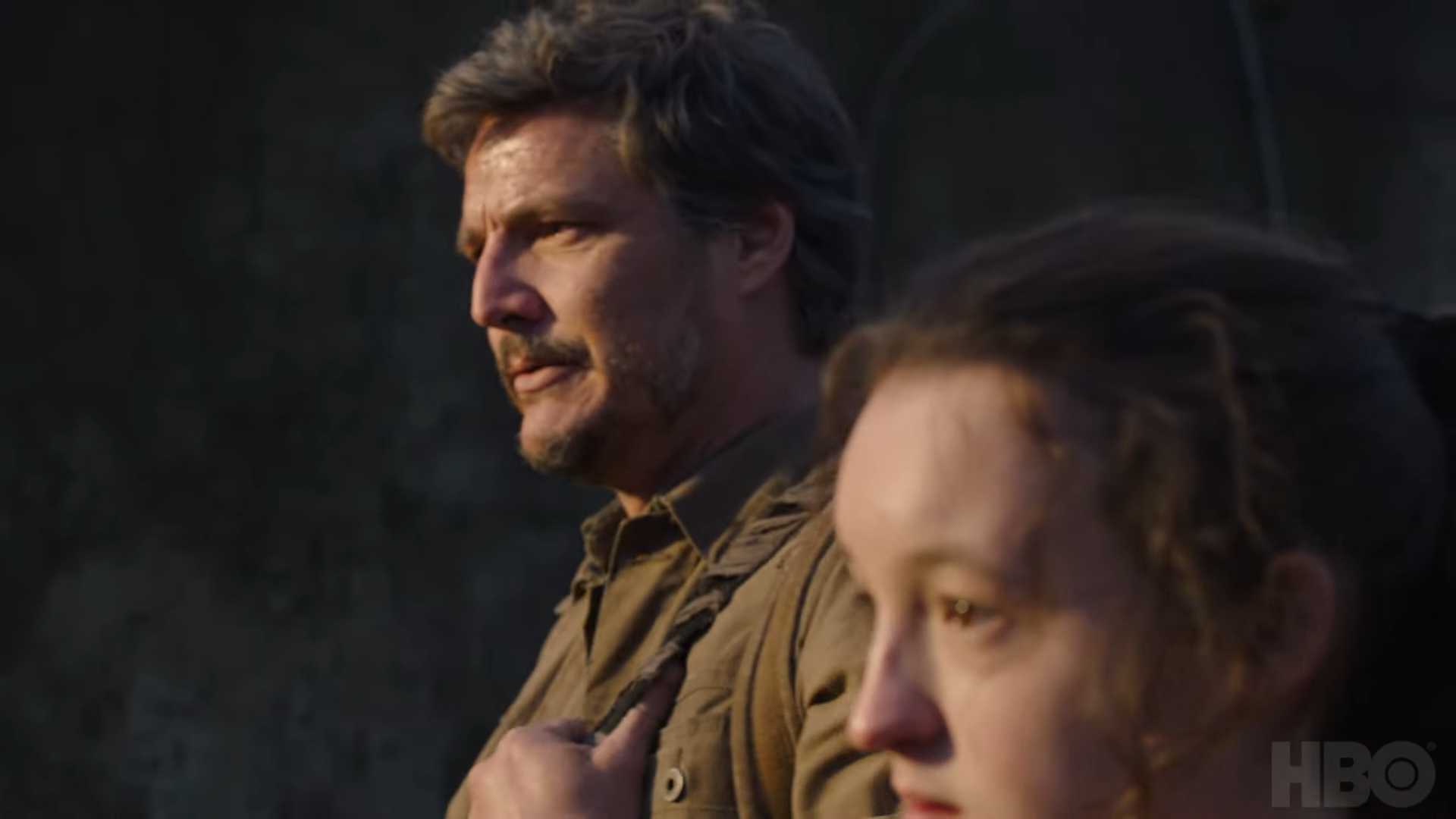 Pedro Pascal and Bella Ramsey in HBO's The Last of Us