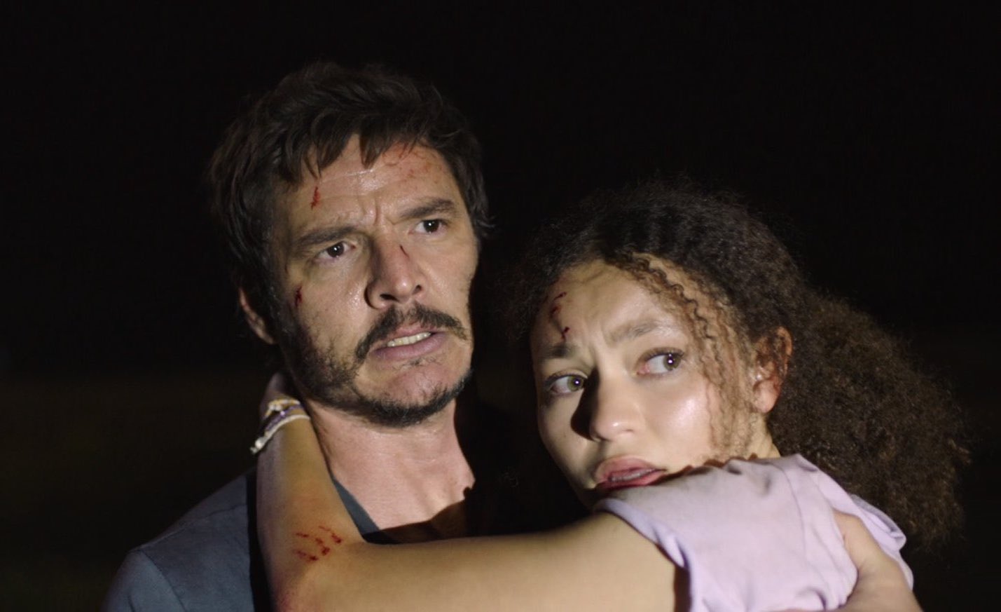 Pedro Pascal and Nico Parker from The Last of Us 1x01 "When You're Lost in the Darkness"