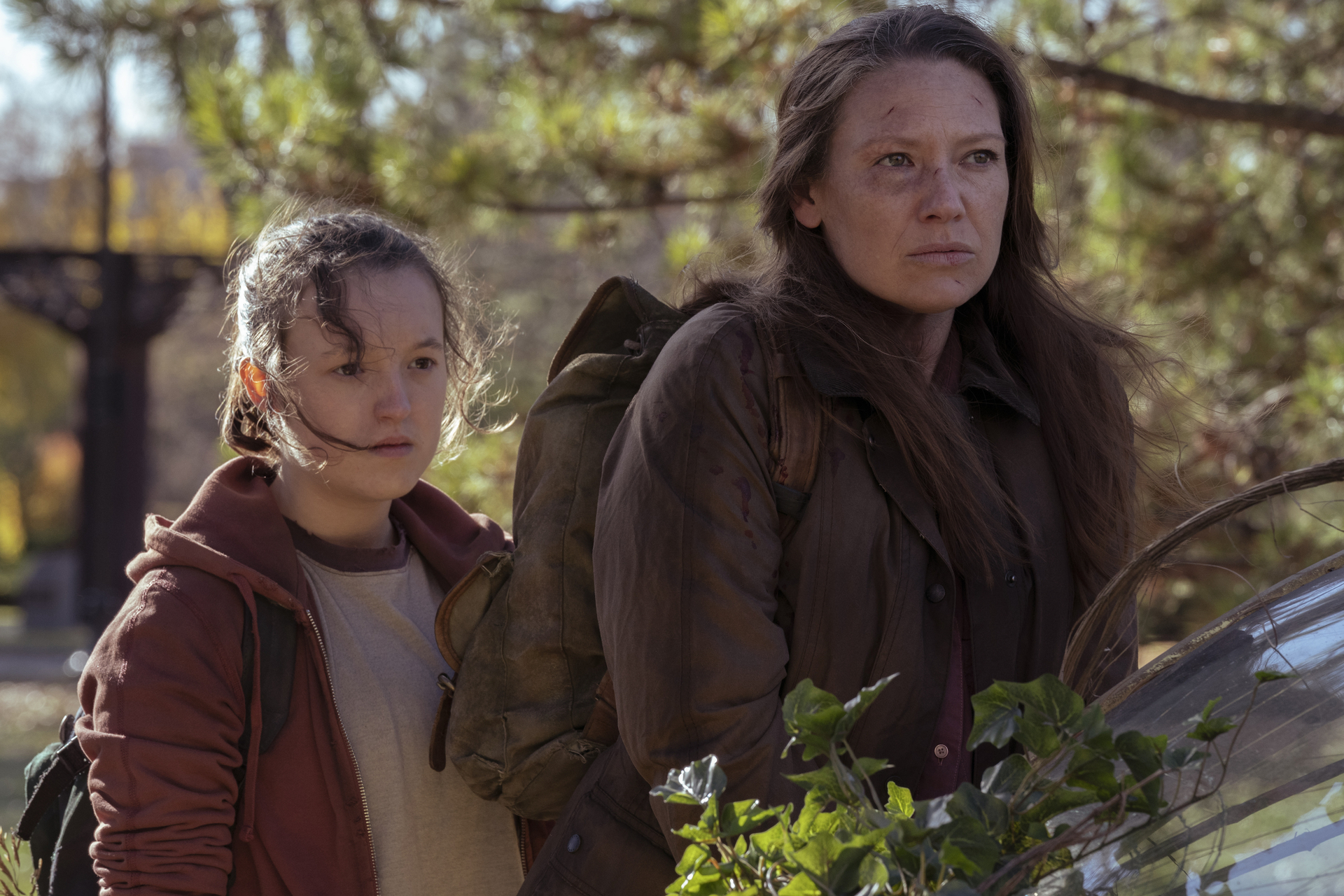 Bella Ramsey and Anna Torv in HBO's The Last of Us 1x02 "Infected"