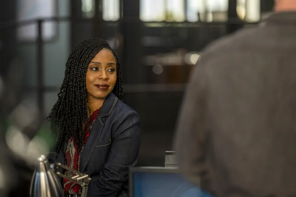 LAW & ORDER: ORGANIZED CRIME -- "Guns & Roses" Episode 216 -- Pictured: Danielle Moné Truitt as Sgt. Ayanna Bell -- (Photo by: Zach Dilgard/NBC)
