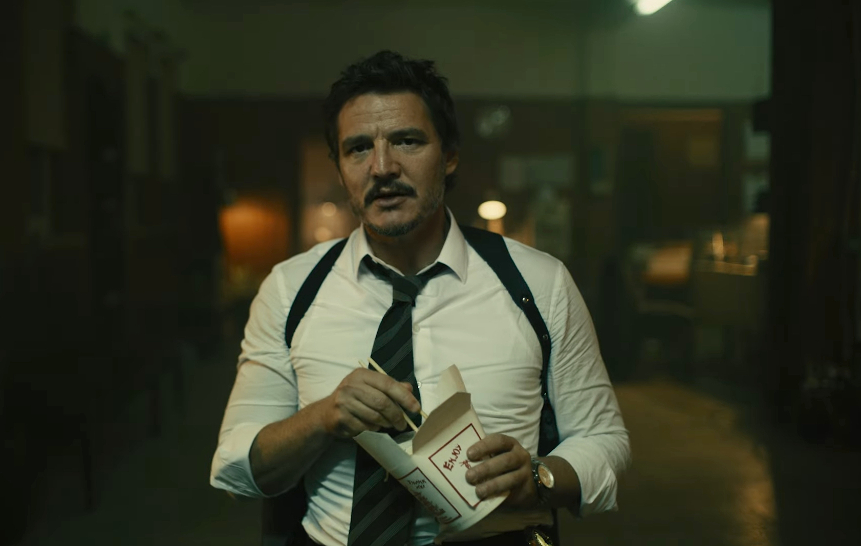 Pedro Pascal in an ad for Merge Mansion