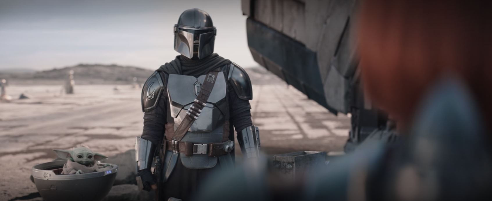 Grogu and Pedro Pascal as Din Djarin in The Mandalorian 3x05. Courtesy of Lucasflm and Disney Plus.