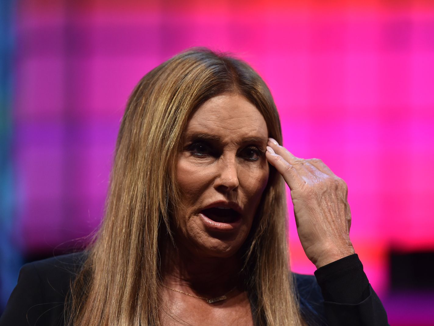 9 November 2017; Caitlyn Jenner, Olympian & Advocate of Transgender Rights, on Centre Stage during day three of Web Summit 2017 at Altice Arena in Lisbon. Photo by David Fitzgerald/Web Summit via Sportsfile