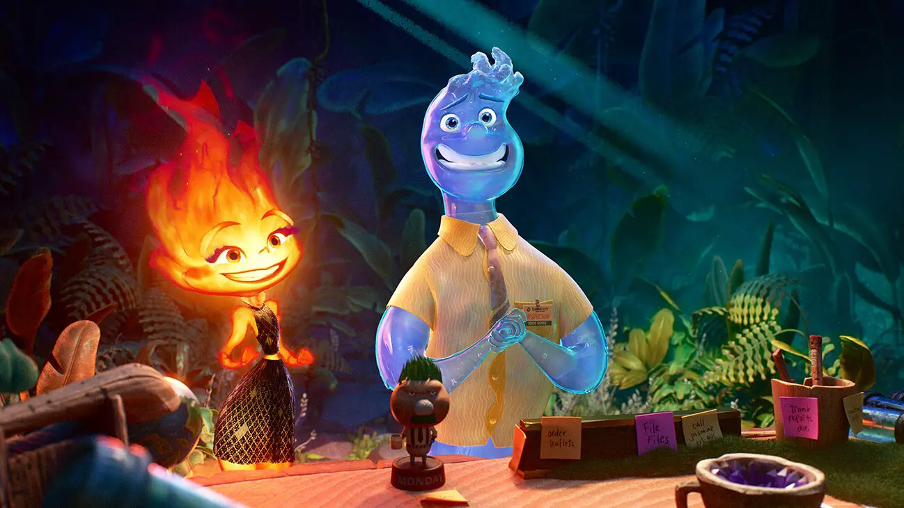 Ember and Wade in Elemental. Courtesy of Disney-Pixar.