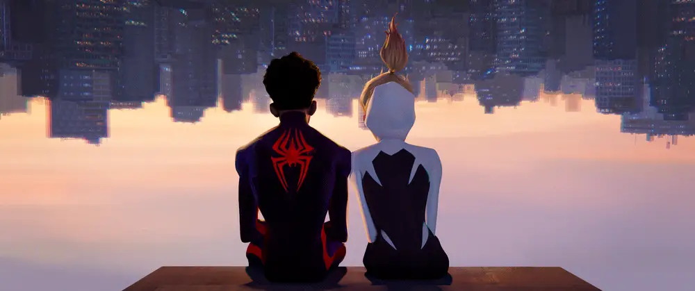 Miles Morales Spider-Man and Gwen Stacy in "Spider-Man: Across the Spider-Verse"