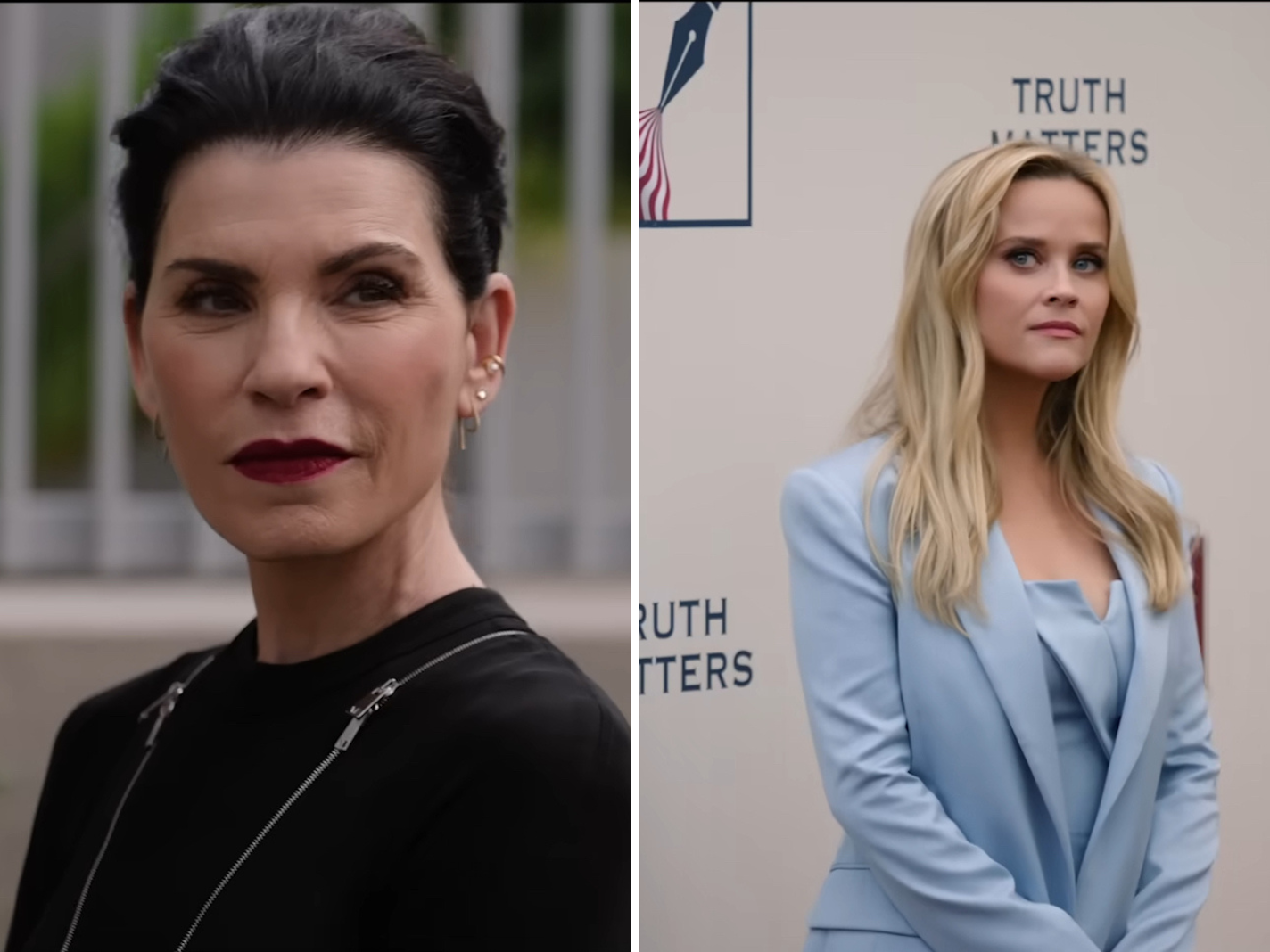 The Morning Show season 3 teaser trailer julianna margulies as laura peterson and reese witherspoon as bradley jackson