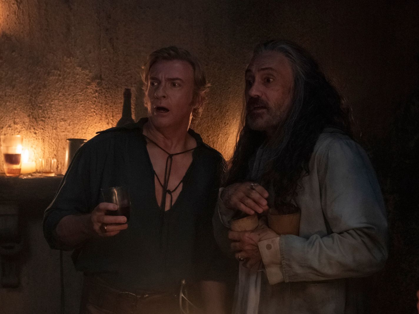 Rhys Darby and Taika Waititi in Our Flag Means Death 2x07 "Man on Fire"