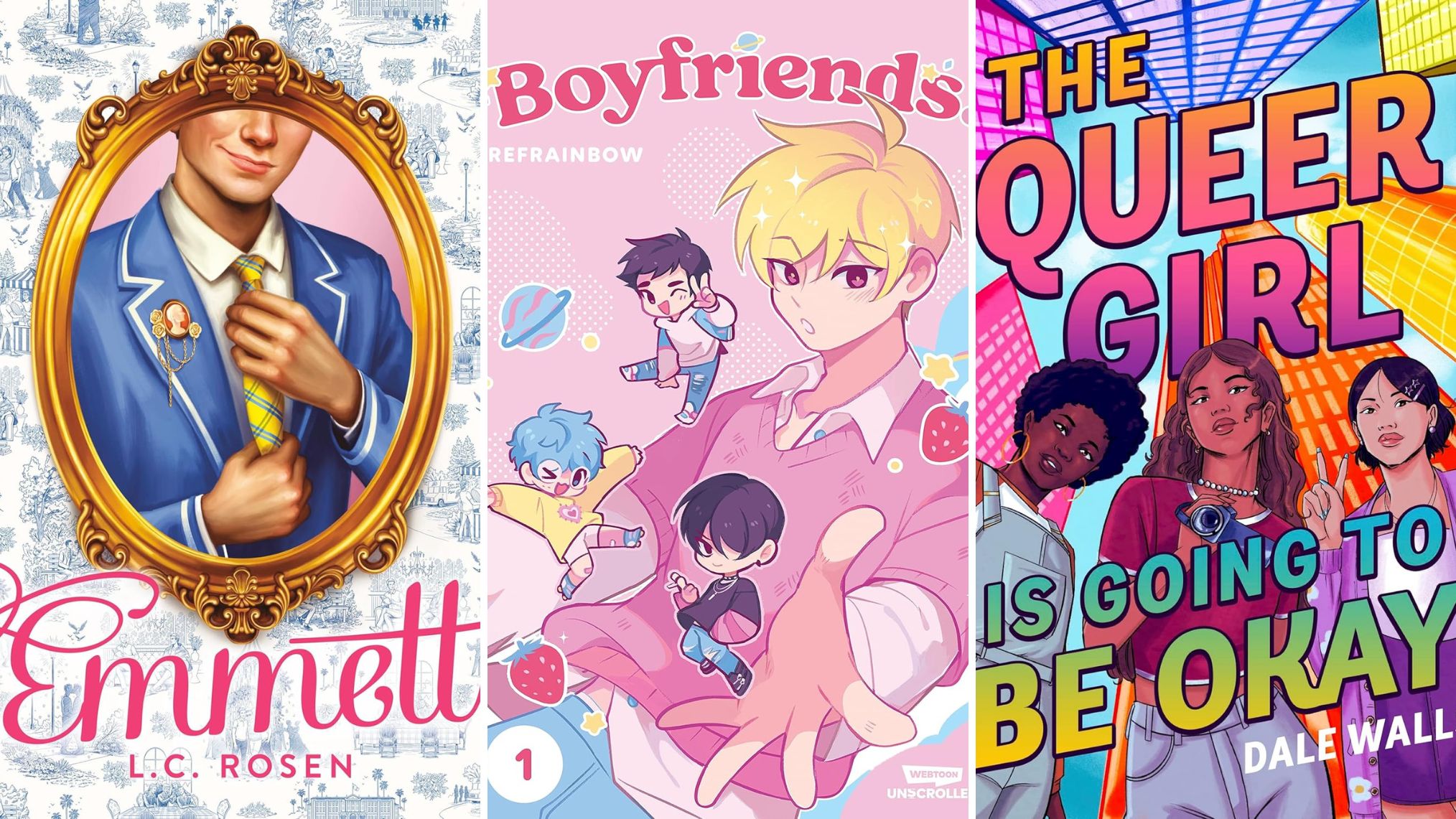 Collage of LGBTQ books for November