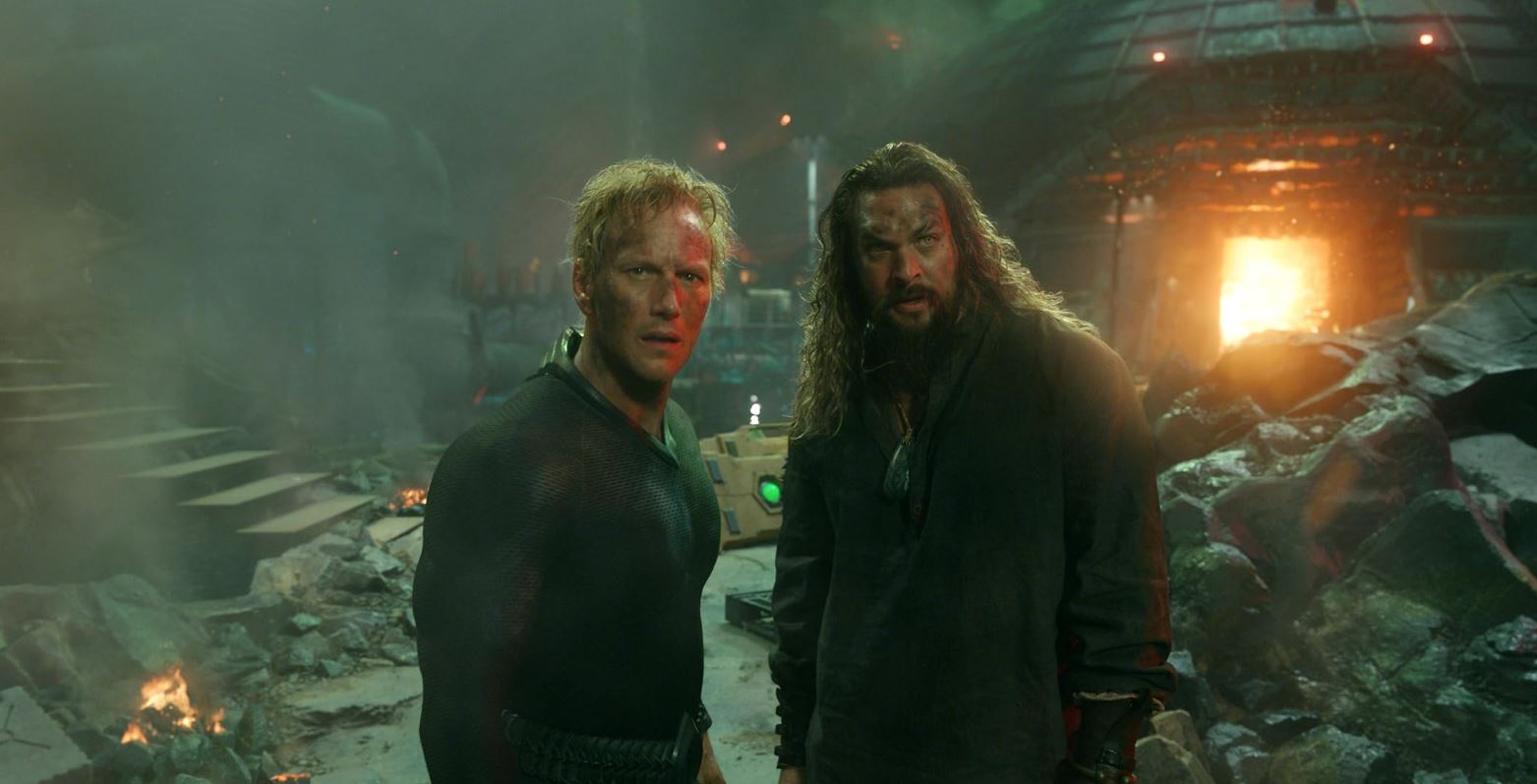 Patrick Wilson as Orm and Jason Momoa as Aquaman in Aquaman and the Lost Kingdom. Courtesy of Warner Bros. Discovery.