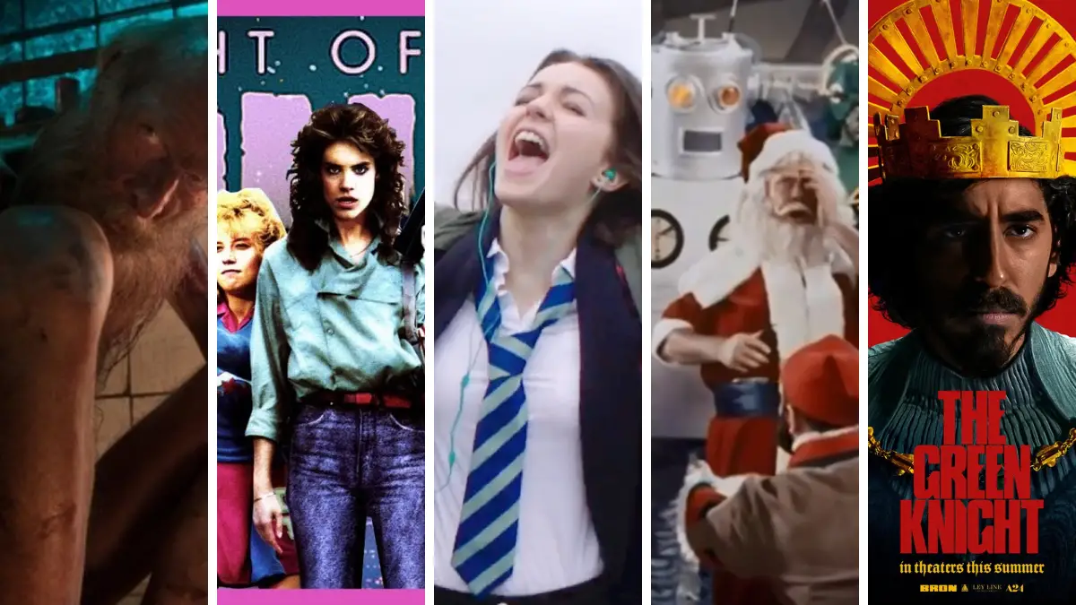 We're Dreaming of a Deep Cut Christmas (Movie) Header featuring Rare Exports, Night of the Comet, Anna and the Apocalypse, Santa Claus Conquers the Martians, and The Green Knight.