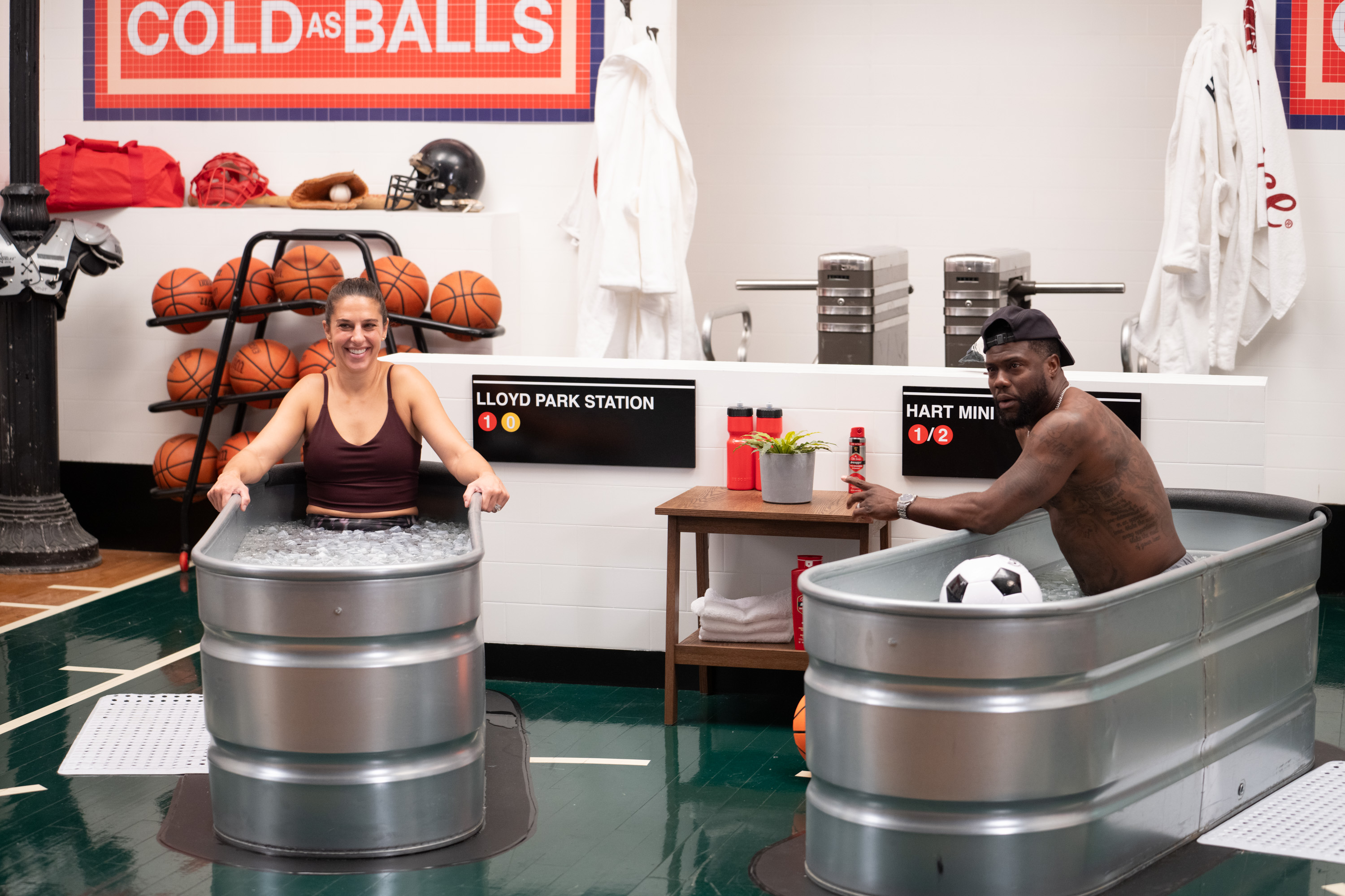 Carli Lloyd and Kevin Hart on Cold As Balls