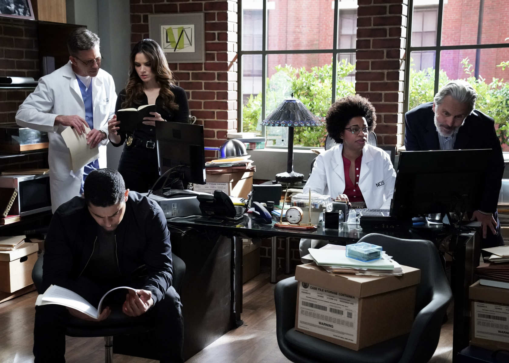 The team in NCIS Season 21 Episode 2 "The Stories We Leave Behind"
