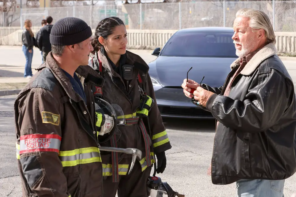Stella Kidd and Kelly Severide on Chicago Fire.