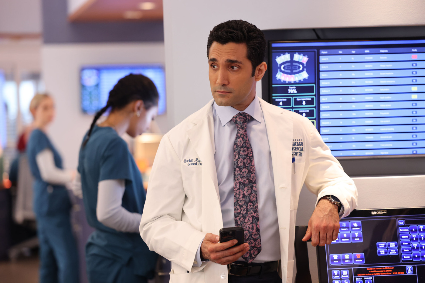 Dr. Crockett Marcel (actor Dominic Rains) on Chicago Med.