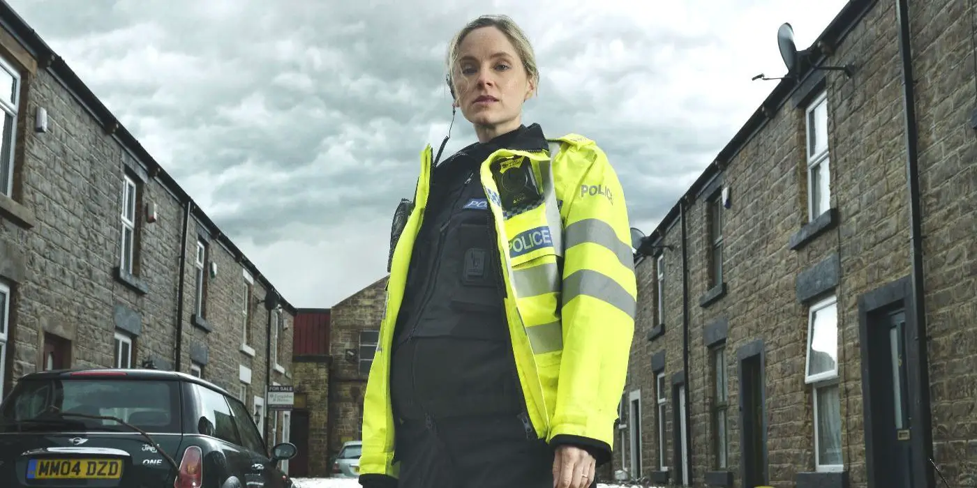 Sophie Rundle as PC Joanna Marshall in BritBox's After the Flood.
