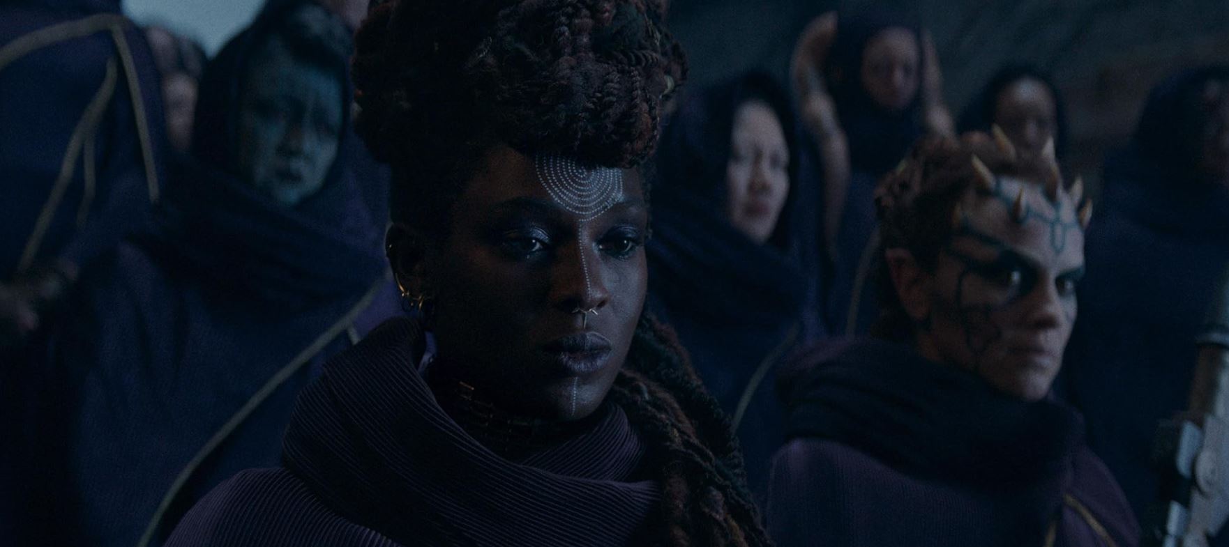 Jodie Turner-Smith as Mother Aniseya in The Acolyte 1x03. Courtesy of Disney Plus.