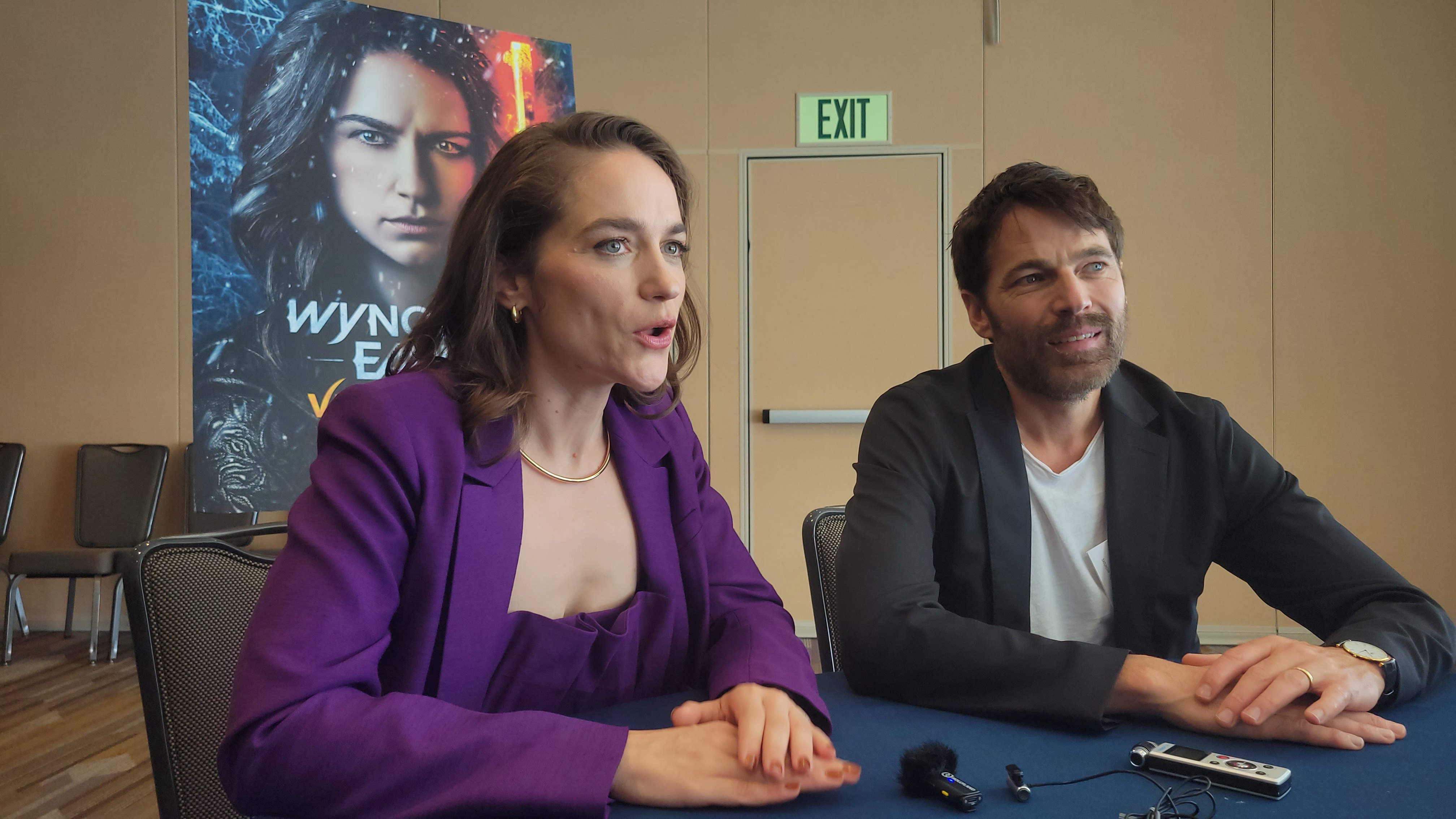 Melanie Scrofano and Tim Rozon at San Diego Comic-Con 2024