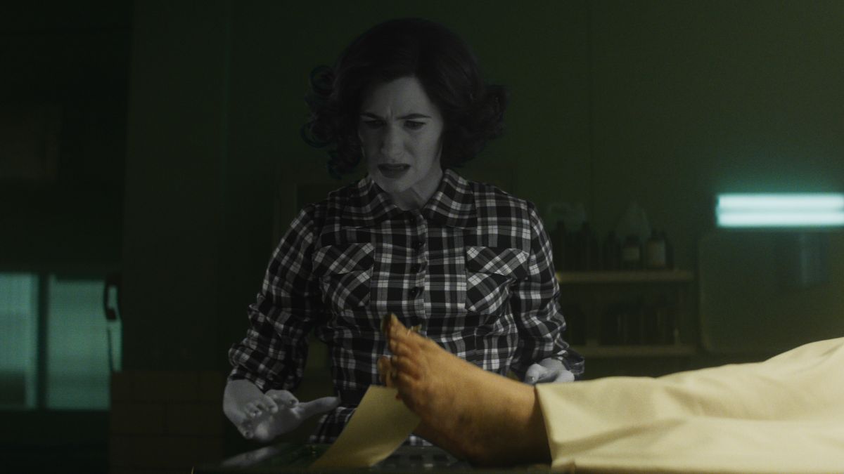 Agatha Harkness (Kathryn Hahn) in Marvel Television's AGATHA ALL ALONG, exclusively on Disney+. Photo courtesy of Marvel Television. © 2024 MARVEL.