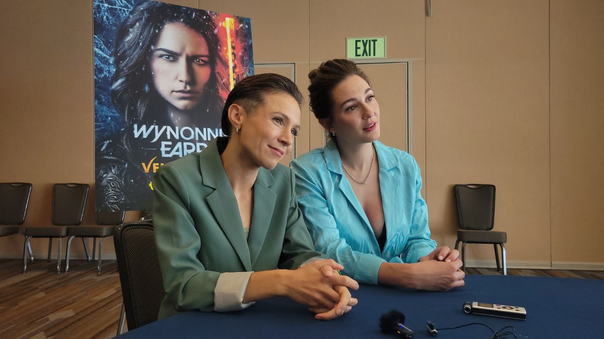 Dom Provost-Chalkley and Kat Barrell at San Diego Comic Con 2024