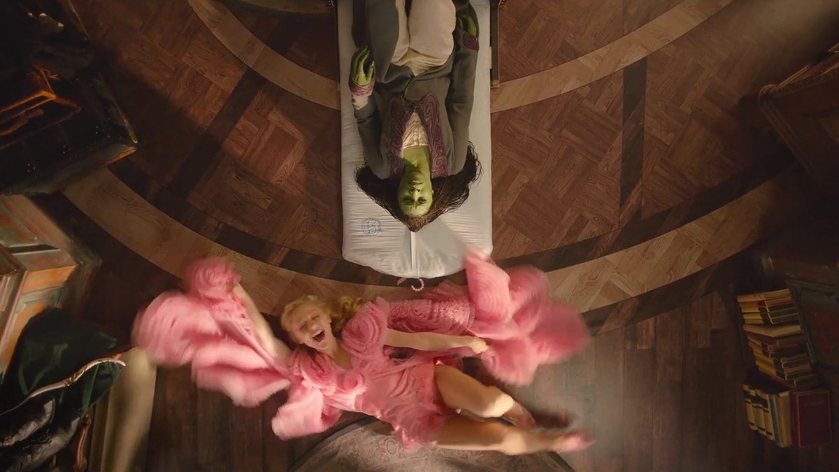 Ariana Grande as Glinda and Cynthia Erivo as Elphaba in 'Wicked'