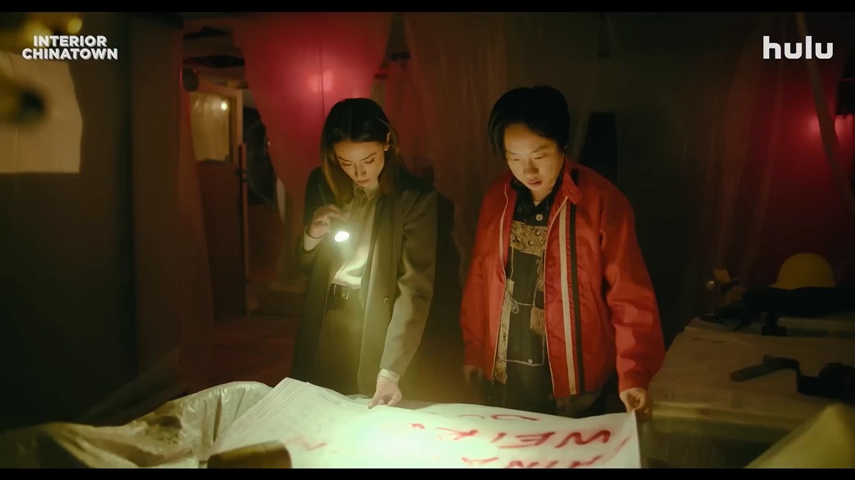 Lana Lee (Chloe Bennet) and Willis Wu (Jimmy O. Yang) in "Interior Chinatown