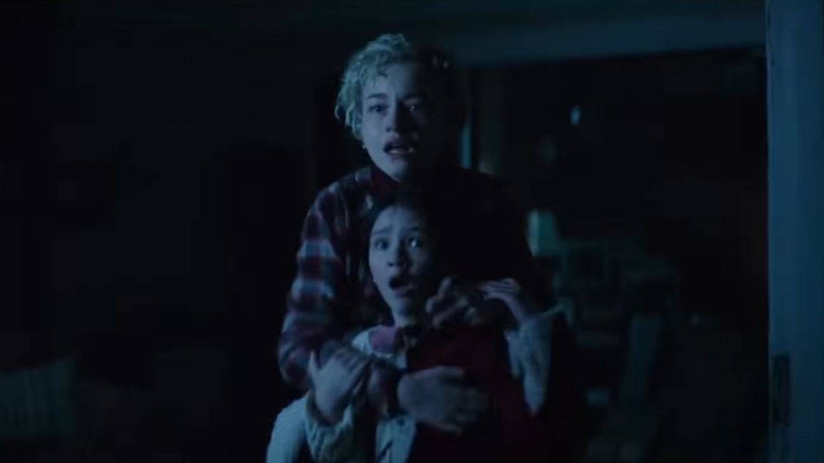 Julia Garner and Matilda Firth in Wolf Man