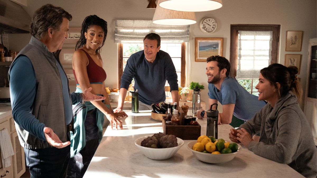 Shrinking Season 2, Episode 7, "Get in the Sea" - Ted McGinley, Jessica Williams, Jason Segel, Michael Urie and Christa Miller