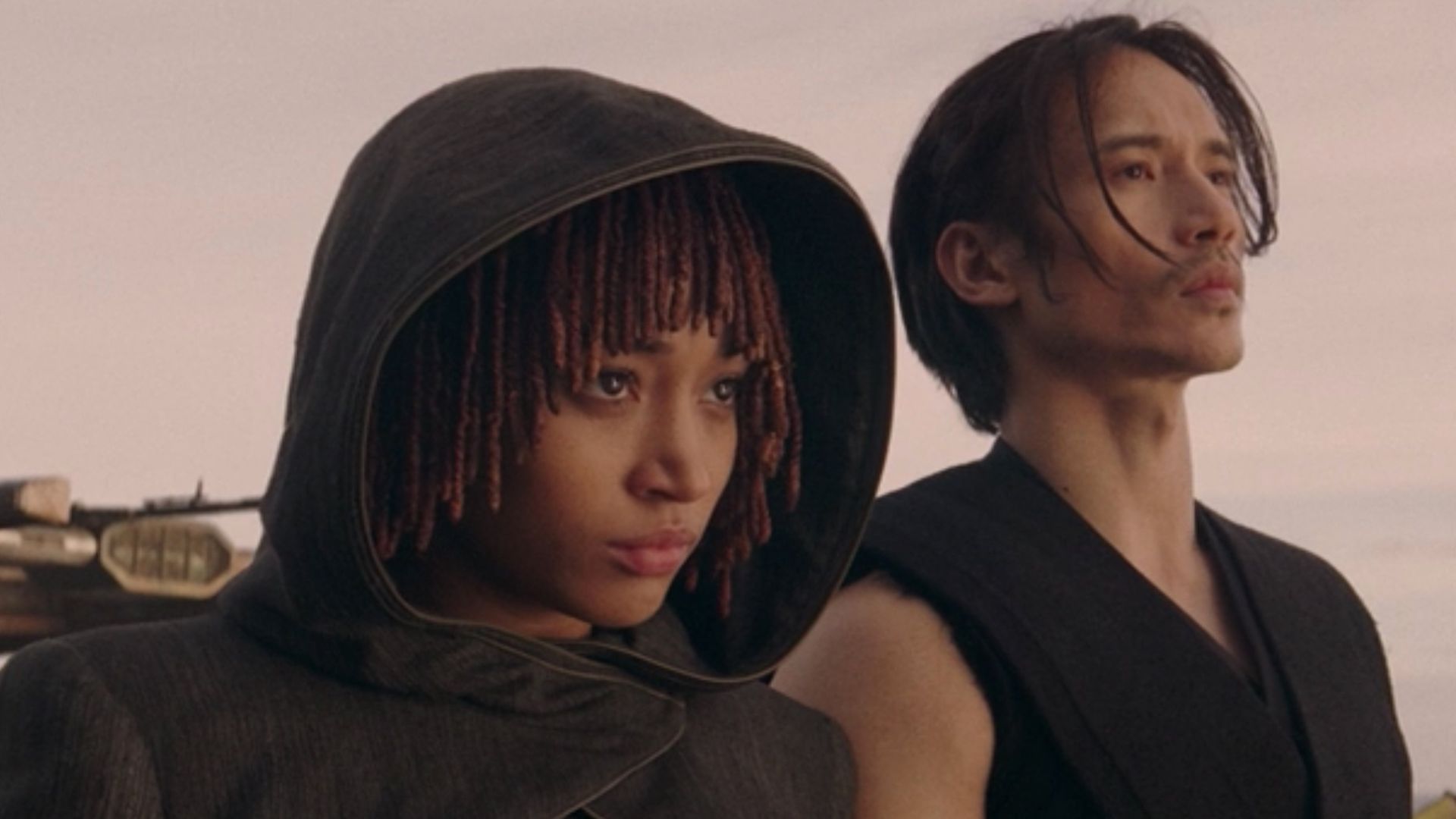 Amandla Stenberg and Manny Jacinto in The Acolyte