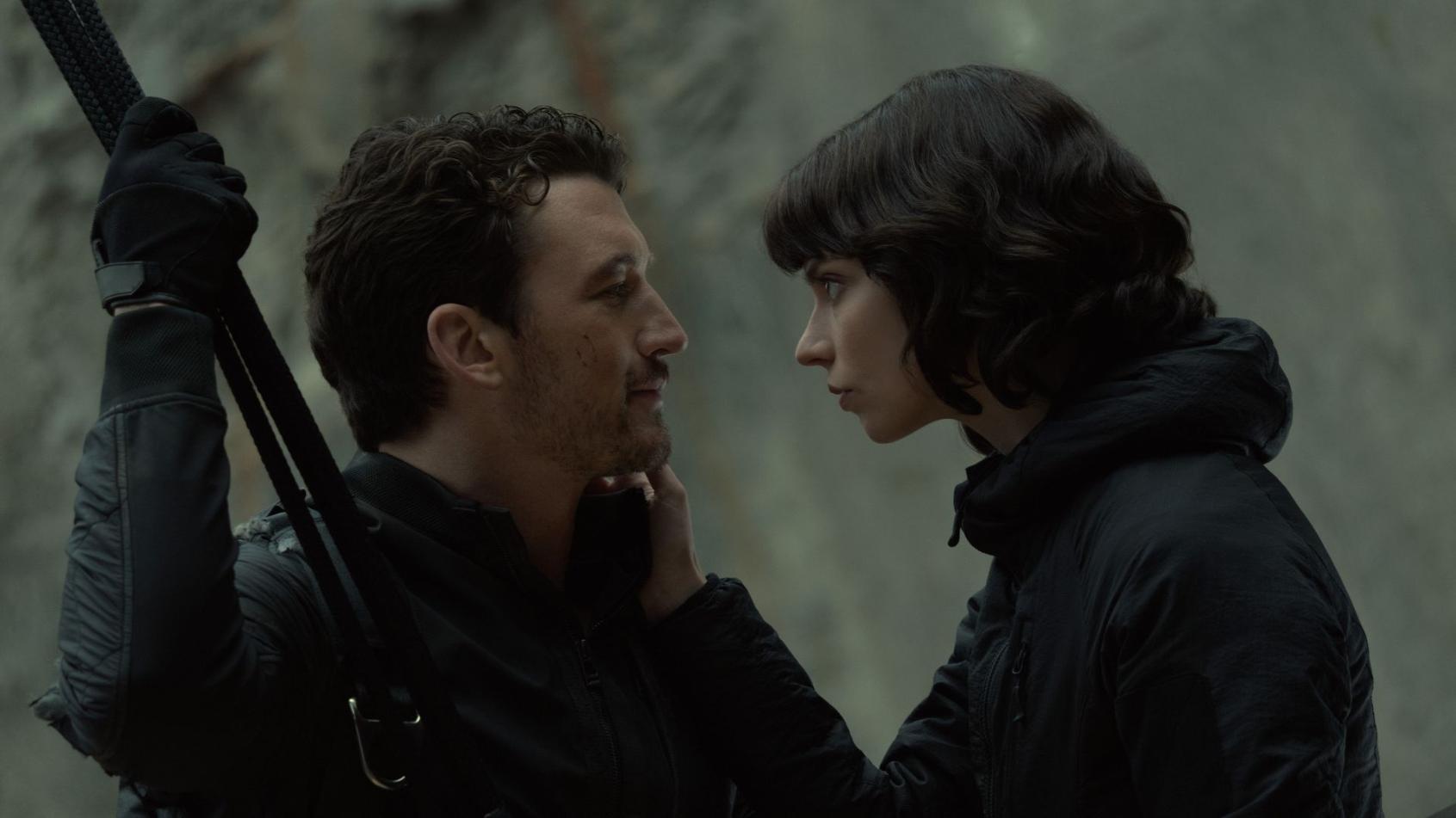 Miles Teller and Anya Taylor-Joy in "The Gorge," now streaming on Apple TV+.