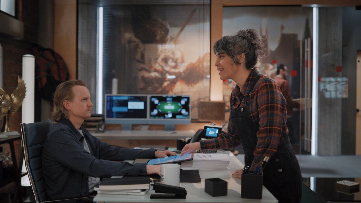 Mythic Quest Season 4, Episode 5, "Second Skeleton" -David Hornsby and Ashly Burch