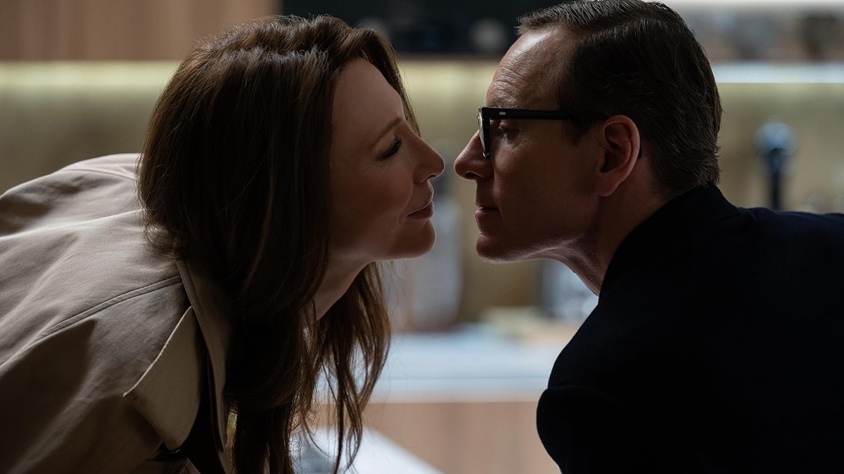 Cate Blanchett as Kathryn and Michael Fassbender as George in Black Bag. Courtesy of Focus Features.