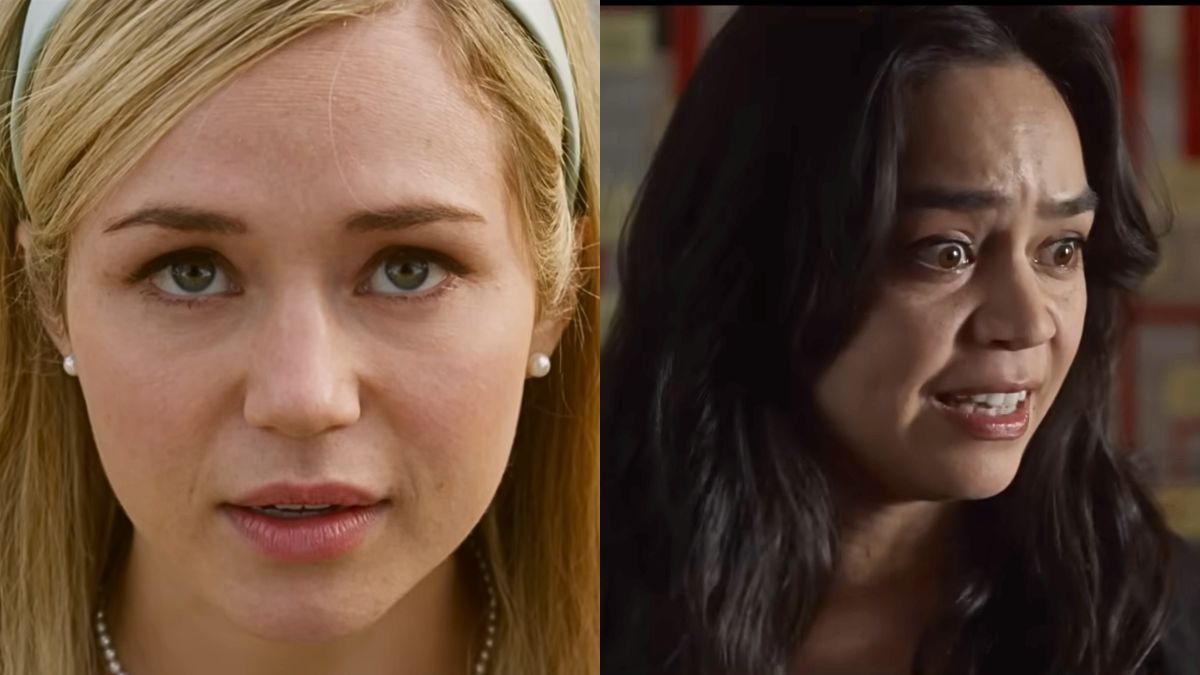 Iris Campbell (Brec Bassinger) and Stefani Lewis (Kaitlyn Santa Juana) on Final Destination: Bloodlines