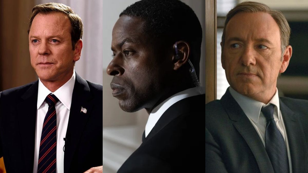 Still from (L-R) Designated Survivor, Paradise, and House of Cards