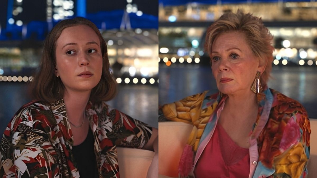 Ava and Deborah sit together, bonding in a heartfelt moment from Hacks Season 4 finale