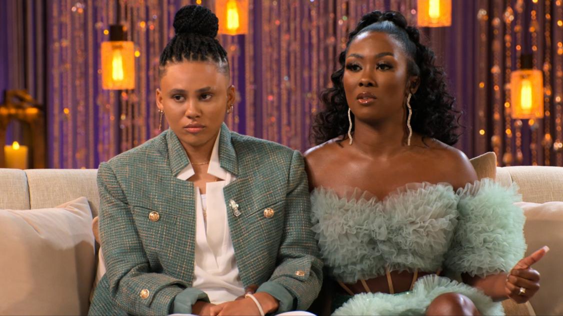 AJ and Britney from The Ultimatum Queer Love Season 2 reunion