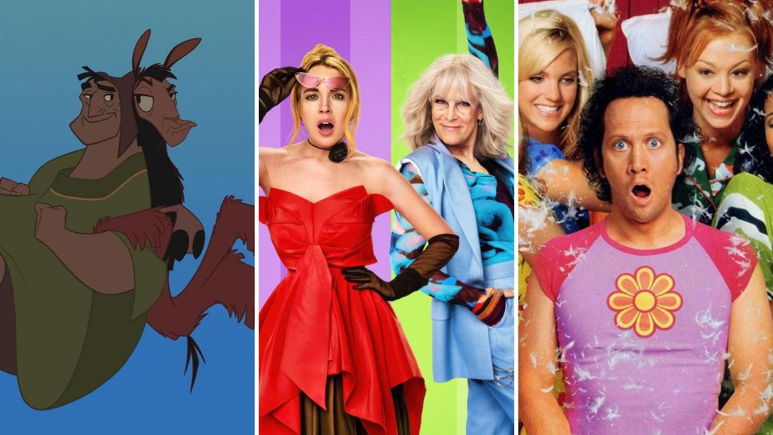 Emperor's New Groove, Freakier Friday, and The Hot Chick collage