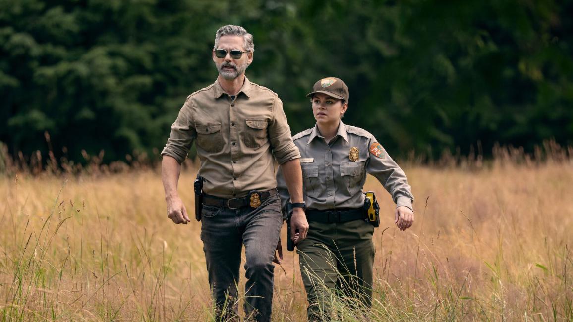 Eric Bana and Lily Santiago in Netflix's Untamed