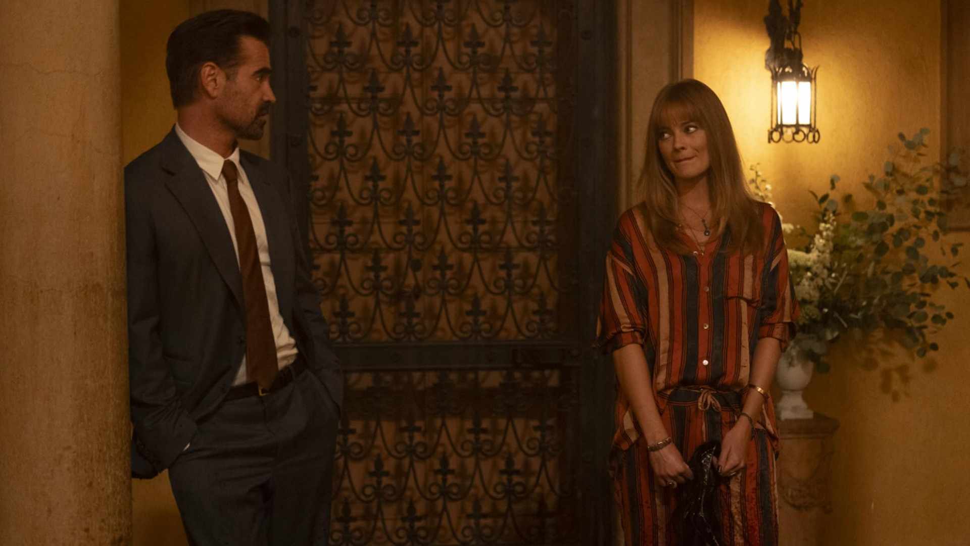 Colin Farrell as David and Margot Robbie as Sarah in A Big Bold Beautiful Journey. Courtesy of Columbia Pictures.