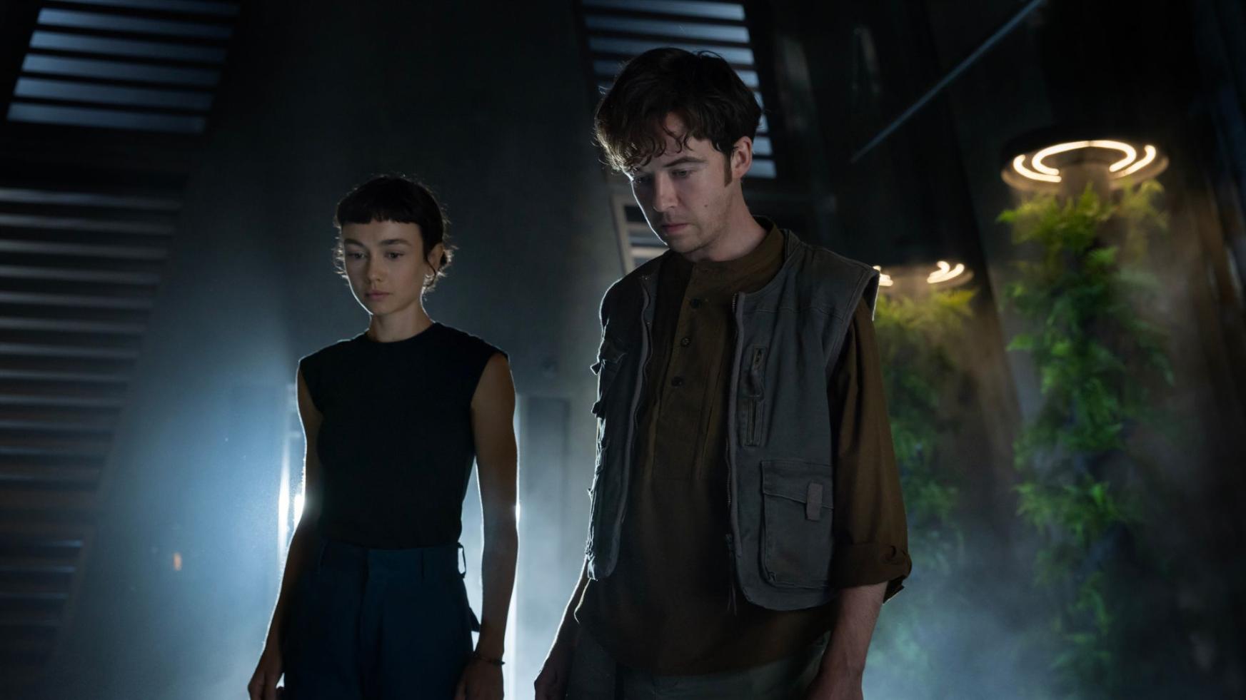FX's Alien: Earth -- "The Real Monsters" -- Season 1, Episode 8 (Airs Tues, Sept 23) -- Pictured (L-R): Sydney Chandler as Wendy, Alex Lawther as Hermit. CR: Patrick Brown/FX