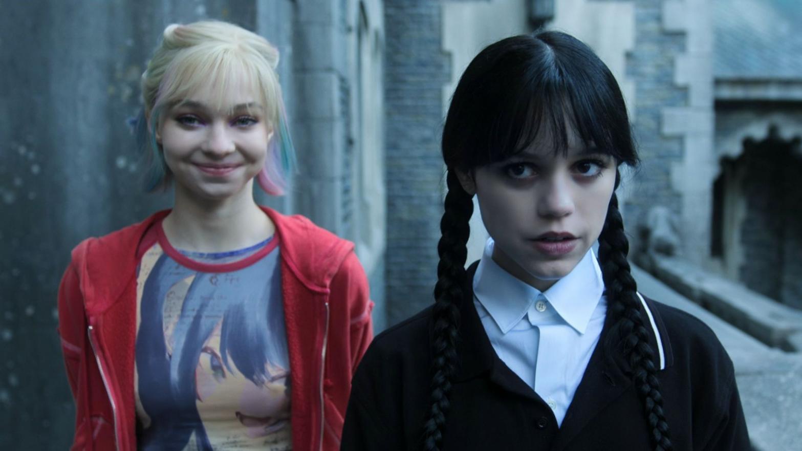 Enid and Wednesday in Wednesday Season 2 Episode 8