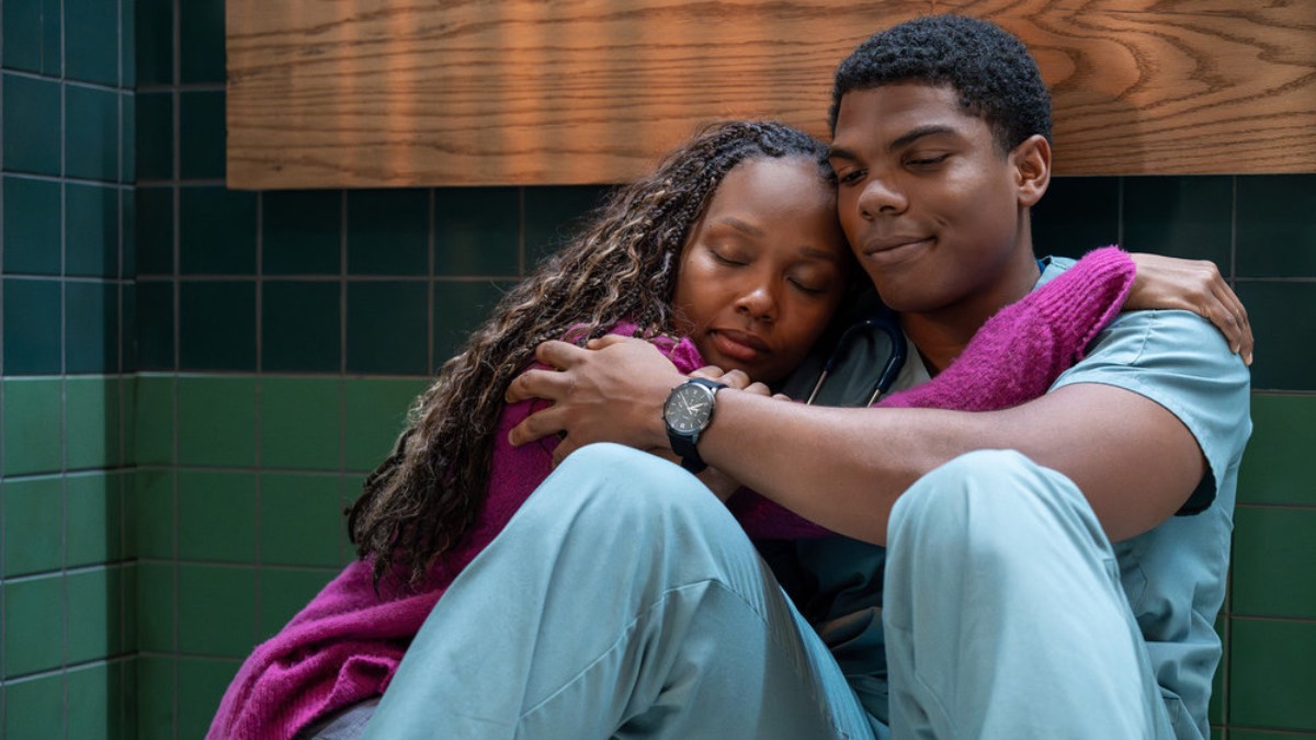 BRILLIANT MINDS -- "The Doctor's Graveyard" Episode 206 -- Pictured: (l-r) Ashleigh LaThrop as Dr. Ericka Kinney, Spence Moore II as Dr. Jacob Nash -- (Photo by: Pief Weyman/NBC)
