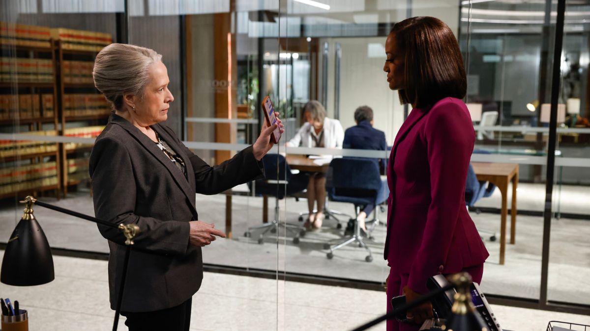 Matlock Season 2, Episode 4, "Piece of My Heart" - Kathy Bates as “Madeline Matlock” and Skye P. Marshall as “Olympia Lawrence”