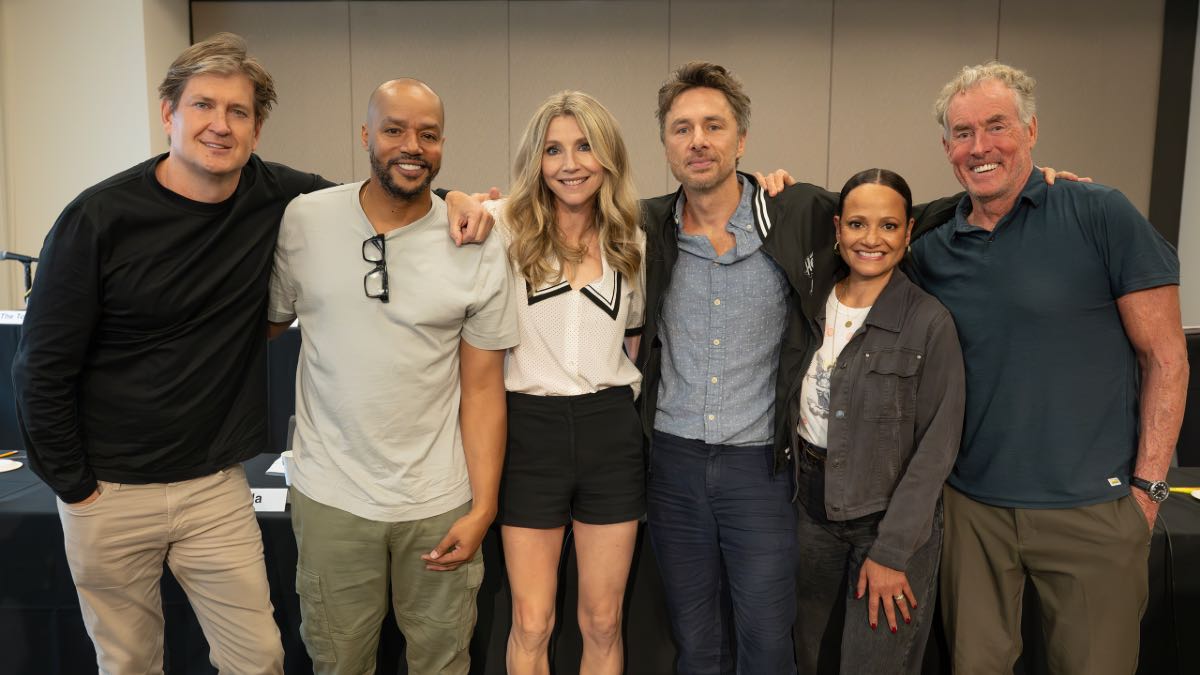 SCRUBS – #101 Table Read. (Disney/John Fleenor) BILL LAWRENCE, DONALD FAISON, SARAH CHALKE, ZACH BRAFF, JUDY REYES, JOHN C. MCGINLEY