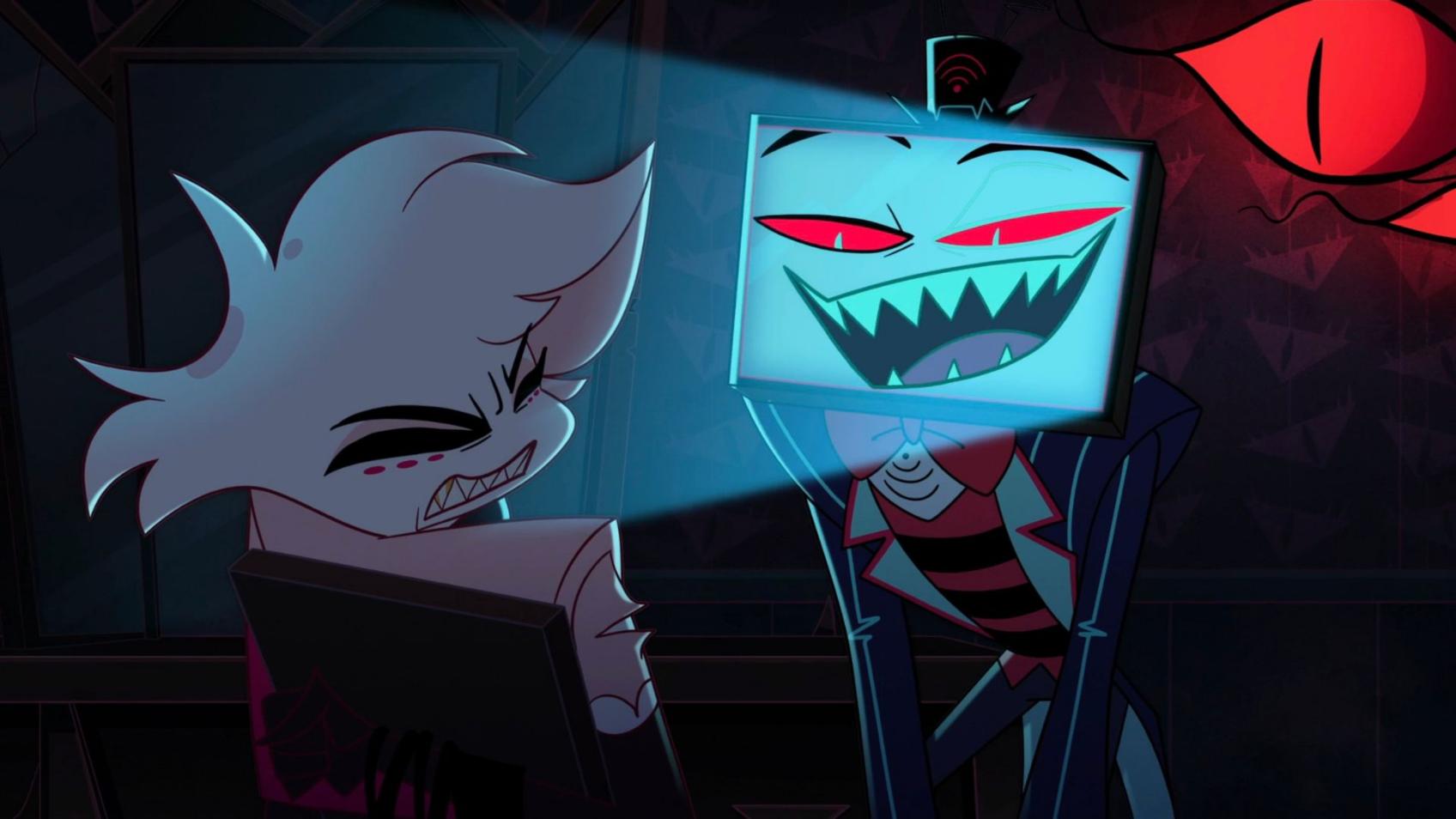 Angel Dust and Vox in Hazbin Hotel Season 2 Episode 6