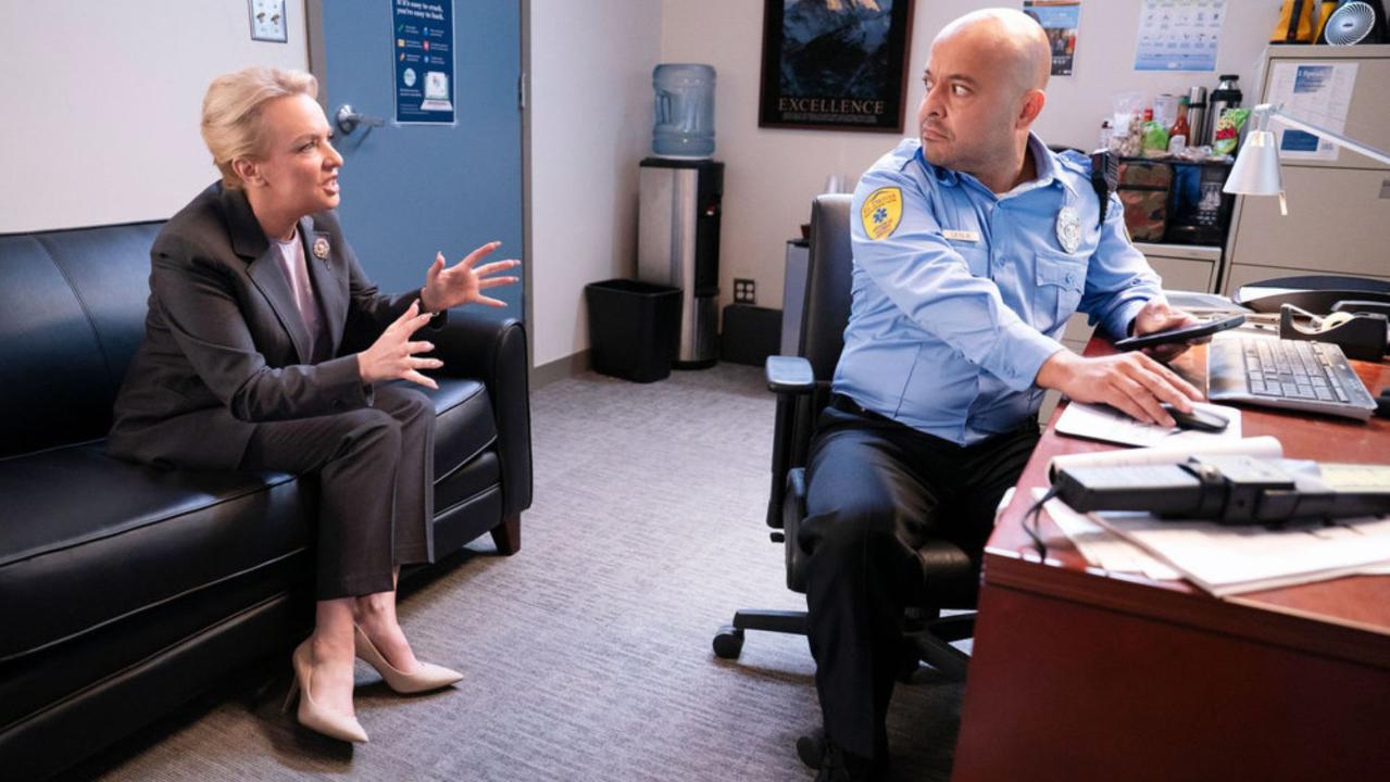 ST. DENIS MEDICAL -- "Mama Bear Activated" Episode 202 -- Pictured: (l-r) Wendi Mclendon-Covey as Joyce, -- (Photo by: Justin Lubin/NBC)