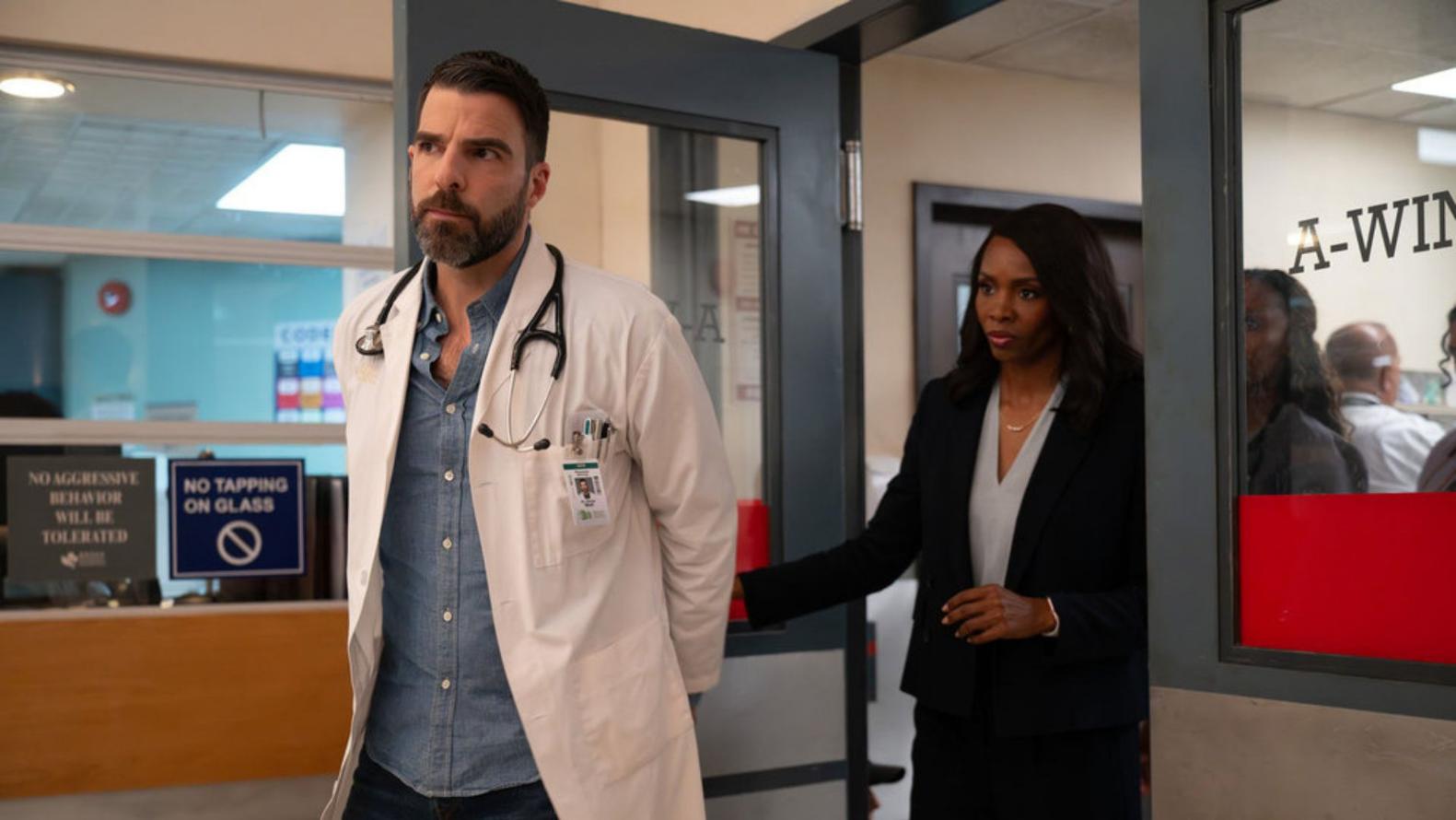 BRILLIANT MINDS -- "Once Upon a Time in America" Episode 205 -- Pictured: (l-r) Zachary Quinto as Dr. Oliver Wolf, Tamberla Perry as Dr. Carol Pierce -- (Photo by: Pief Weyman/NBC)