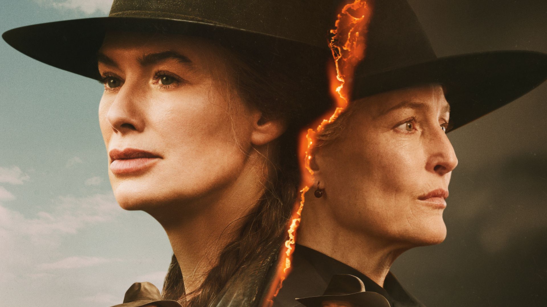 Lean Headey and Gillian Anderson in The Abandons