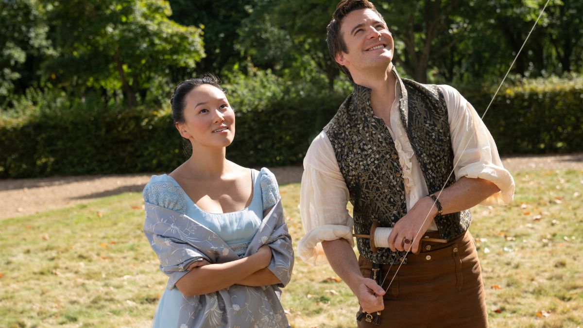 Bridgerton Season 4 Episode 3 - Yerin Ha as Sophie Baek, Luke Thompson as Benedict Bridgerton